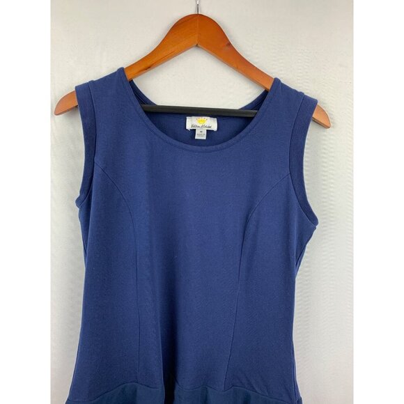 Kathleen Kirkwood Sleeveless Blue Dress With Ruffle Hem M - Picture 2 of 6